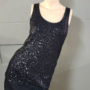 J.Crew black sequin tank size extra small